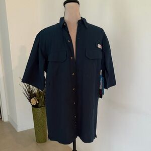 NWT men’s small fishing shirt bimini bay blue 1183